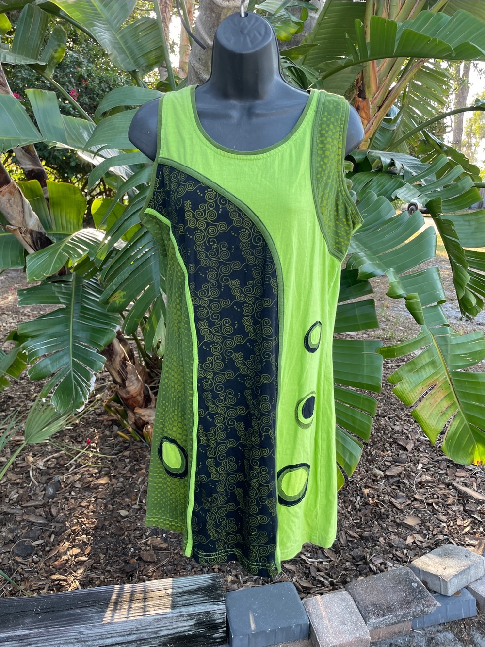 rising international style, cotton, patchwork, mini dress